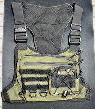 Lightweight Tactical Chest Rig   Durable Multi-Pocket Daypack for Men  Women