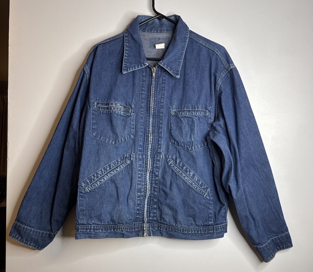 OshKosh B’Gosh◆80s/カバーオール/Chore Jacket Vintage Oshkosh B'Gosh Denim Jacket Chore Coat Mens Size 46R USA
