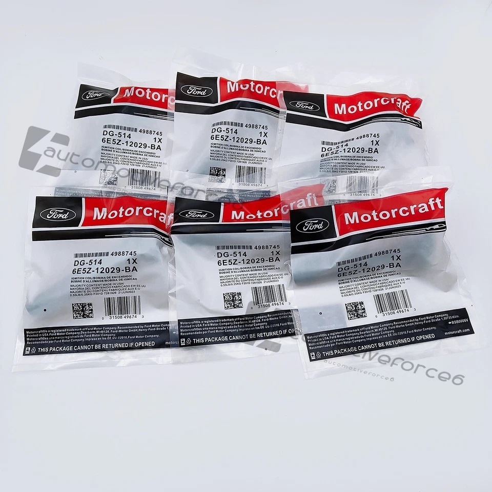 6xIgnition Coils Motorcraft DG514 For Ford Escape Fusion Lincoln Mercury 3.0L V6 Foto 3 de 4