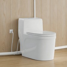 One Piece Macerating Toilet System with 600W Pump for Basement Upflush Toilet