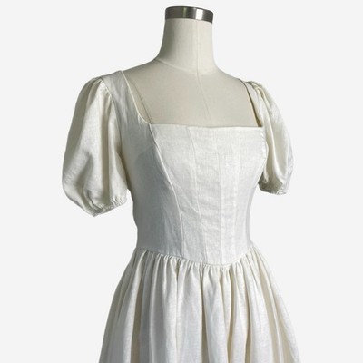 linen corset mini dress Hemant And Nandita Lena Pink Floral Corset Mini Dress