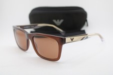 NEW EMPORIO ARMANI EA 4224 6095/73 BROWN GOLD AUTHENTIC SUNGLASSES 57-19