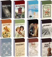 12 Sets 600 Sheets Washi Stickers for Journaling, Map Nature Celestial Portrait