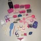 Lot Of Vintage Barbie Accessories Luggage,Purses,glasses And More