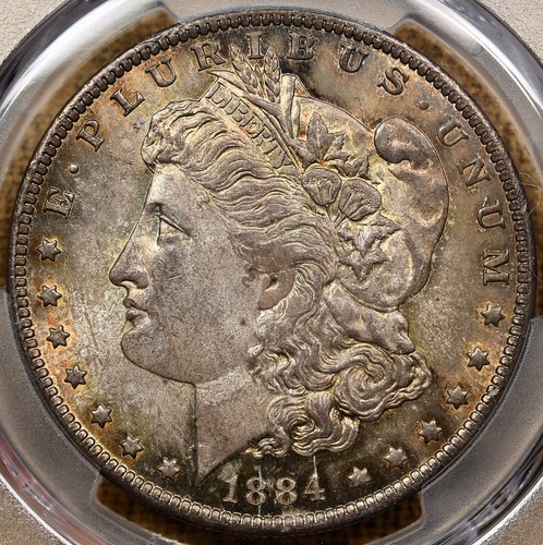 1884-O Morgan dollar, PCGS MS62, fabulous toning VIDEO DKRC
