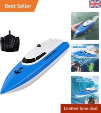 High-Speed RC Boat for Lake & Pool with Rechargeable Battery - Blue Adventure
