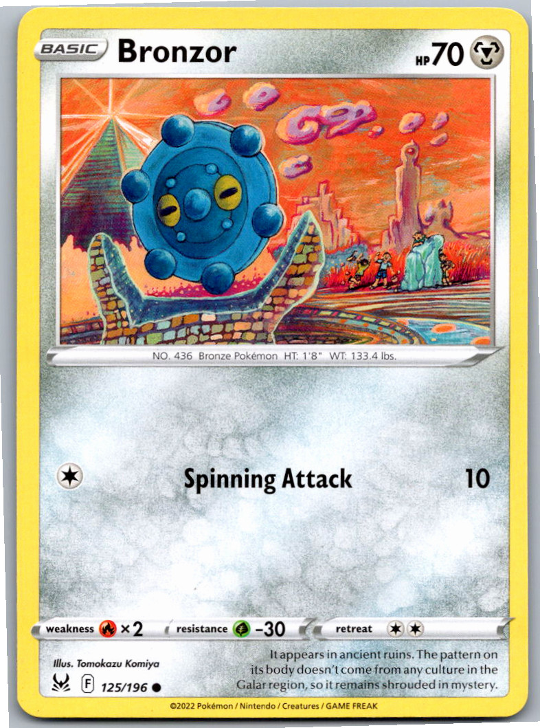 Bronzor Common SWSH11: Lost Origin 125/196 NM