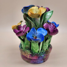 Wade Figure Ornament Vintage Ceramic Flowers 1950s AF