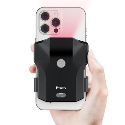 Bluetooth QR Code Scanner, 2D Wireless Back Clip Phone UPC USB Barcode Scanne...