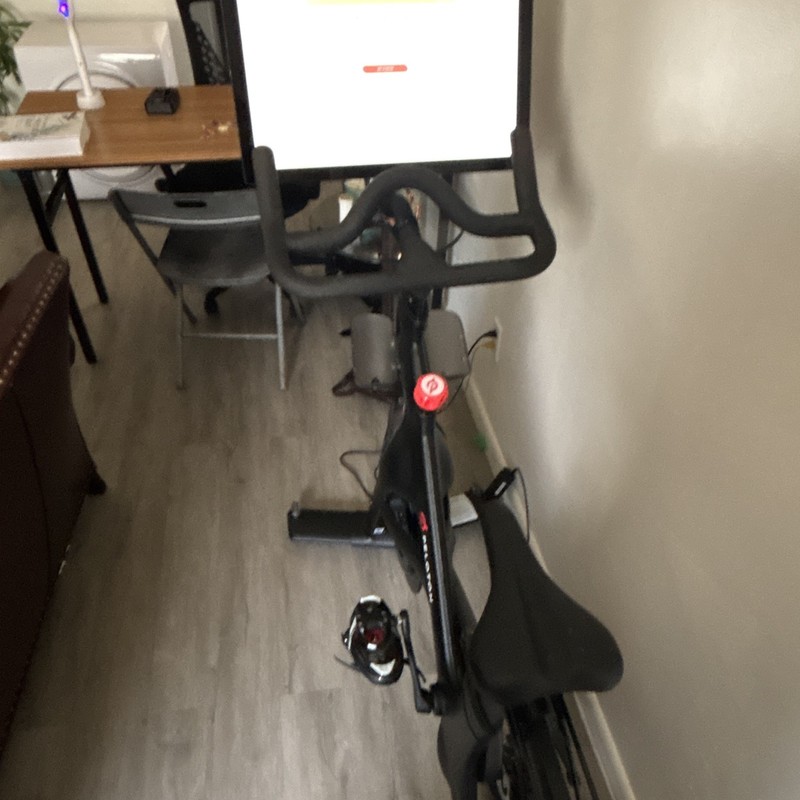 Peloton Model Aerobic Training Cycle for Gym & Training, Adjustable Seat, Black