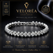 925 sterling silver moissanite tennis bracelet