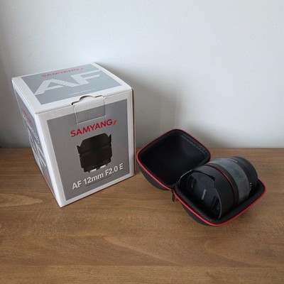 Samyang AF 12mm F2.0 E Lens Sony E Mount APS C Wide Angle With Box