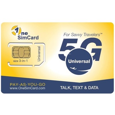 Universal 3-in-1 SIM Card - Voice, Data as low as $0.01/MB