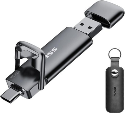 128GB USB C Stick bis zu 550MB/s, schneller Dual USB Thumb Flash Drive Typ-c + A USB3