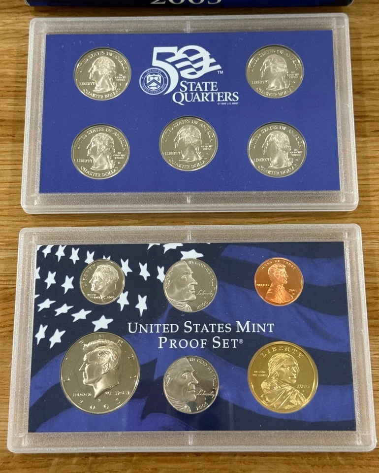 2005 UNITED STATES MINT  PROOF SET STATE QUARTERS - CA, MN, OR, KS AND WV - Image 3 of 4