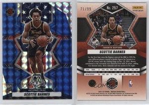 2021 Panini Mosaic National Pride Blue Prizm /99 Scottie Barnes #257 Rookie RC