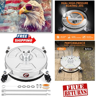 #ad Professional 14quot; Surface Cleaner for Ultimate Patio and Deck Cleaning 4000 PSI $94.38