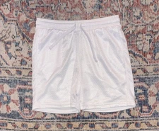 Cadets Check Out Mesh Shorts In White SZ 12/14 (28-31” Waist) NWOT