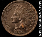 1876 Indian Head Cent - Scarce  Extra Fine Details  Semi-key  #K4101