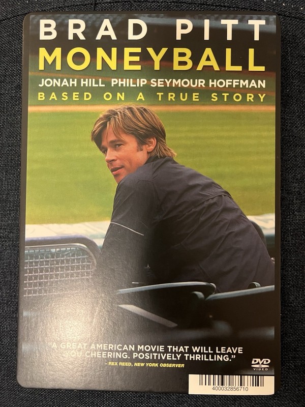 Moneyball BLOCKBUSTER DVD BACKER CARD ONLY 5.5"X8"