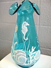 FENTON - T. KELLEY (HP) TURQUOISE UNDER THE SEA VASE - LE#1251 - BOX!