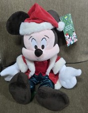Disney Mickey Mouse Christmas Santa Claus Plush 14" New