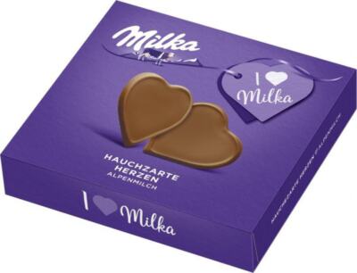 Milka Bars Tender Hearts Milk | 4,5 Ounce Total /130 Gr