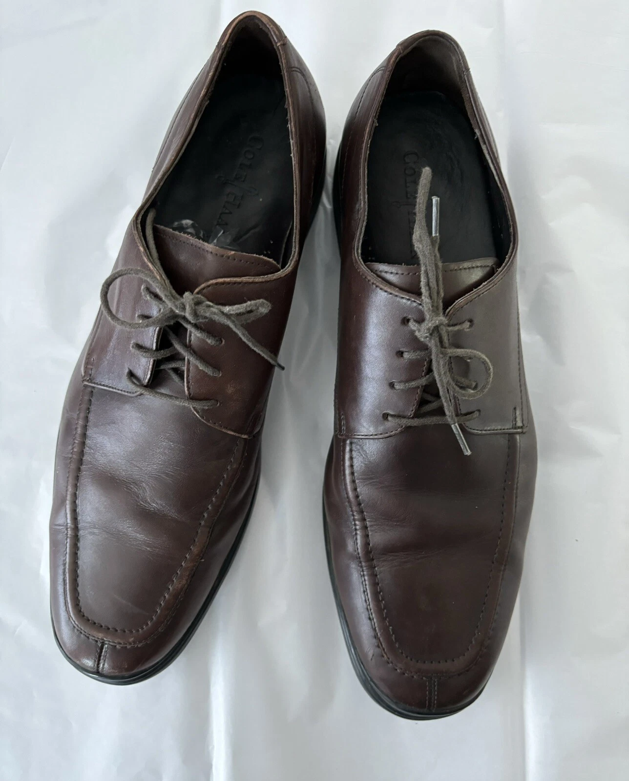 Suole NikeAir da uomo marroni Cole Haan in pelle stringate taglia 13 M