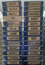 NAME STICKERS, NAMES, NAMEPLATE, SELF ADHESIVE, NEW & ORIGINAL PACKAGING