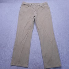 Vintage LL Bean Jeans Mens 36X30 Tan Taupe 100% Cotton Union Denim Made in USA