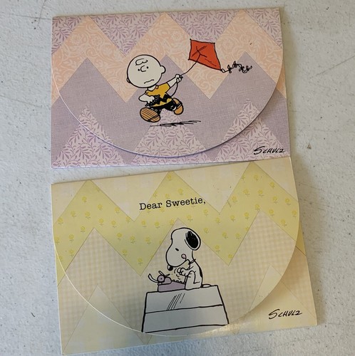 Peanuts Gang Snoopy Charlie Brown lot vtg Hallmark Folding fold up card letters - Picture 4 of 5