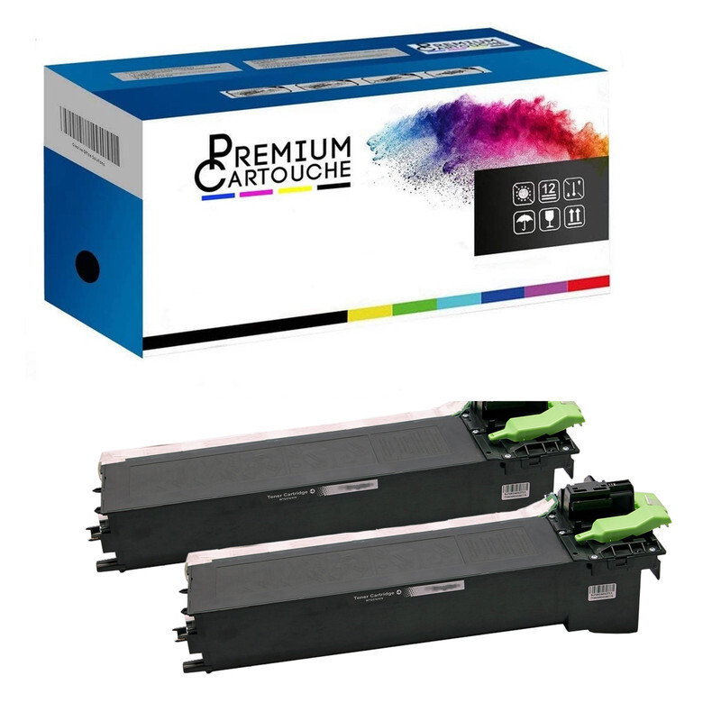 Toner AR-016LT Noir x2 Évite les Pannes sur Copieur Sharp AR-5015