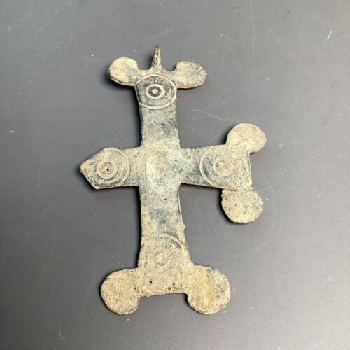 Ancient Roman Byzantine Bronze Cross 8th-12th Century A.D. ex Fortuna Fine Art 2 - Picture 3 of 5