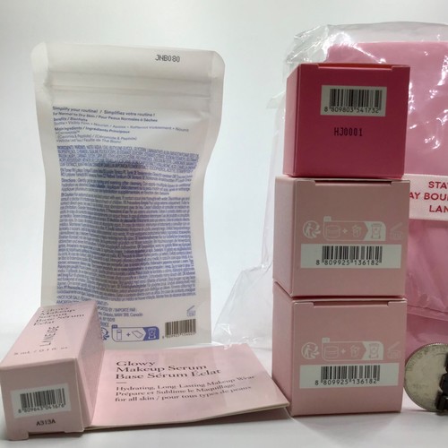 6PC Laneige LIP SLEEPING MASK + Bouncy Firm Makeup Bag + SERUM + Toner MINIS-NIB - Picture 4 of 6
