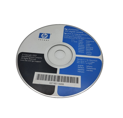 CD HP PHOTOSMART 320 DIGITAL CAMERA HP PHOTO & IMAGING SOFTWARE PER WIN XP ECC