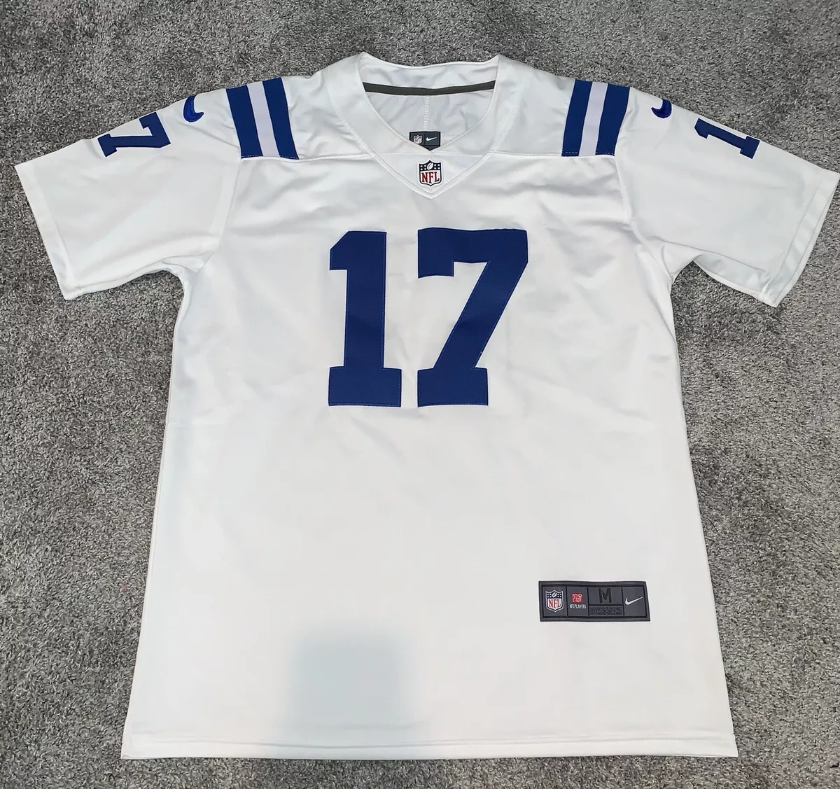 NIKE PHILIP RIVERS INDIANAPOLIS COLTS JERSEY WHITE BLUE NFL FOOTBALL RARE  MEDIUM