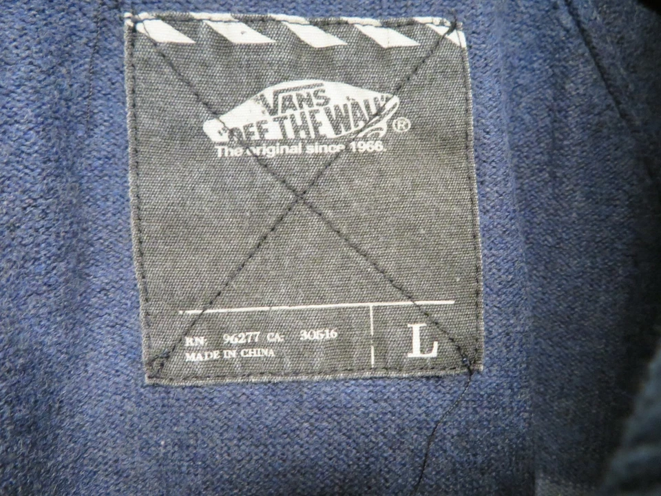 VANS SUÉTER MANGA LARGA GRANDE JUVENIL AZUL + GRIS 100% ALGODÓN Foto 3 de 4