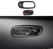 For Volvo XC60 2018-2021 ABS Carbon Fiber Inner Storage Box Handle Cover Trim