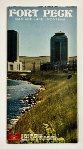 1977 Fort Peck Dam Lake Montana US Army Engineer Corps Vintage Travel Brochure