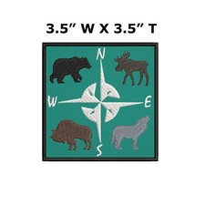 Wildlife Patch Embroidered Hook Loop Applique Nature Badge Souvenir