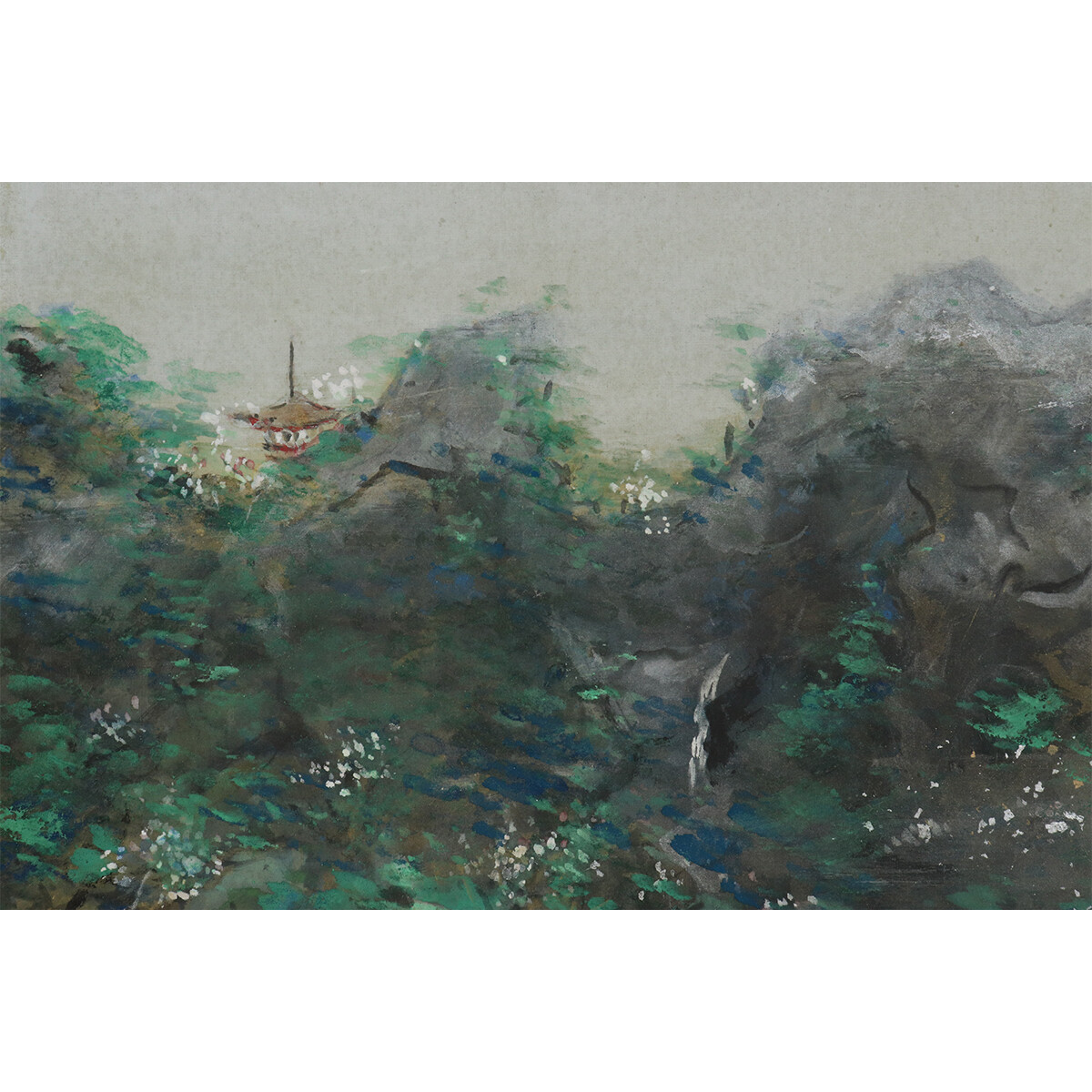 版画 74/375 REST MOMENT H-40Hx88Wx19D FALLING BRANCH CREDENZA