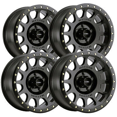(Set of 4) Method MR305 NV 18x9 5x150 +25mm Matte Black Wheels Rims 18 ...