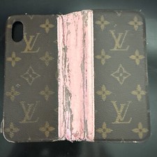 Authentic Louis Vuitton iPhone XS Case Brown/ Pink Leather