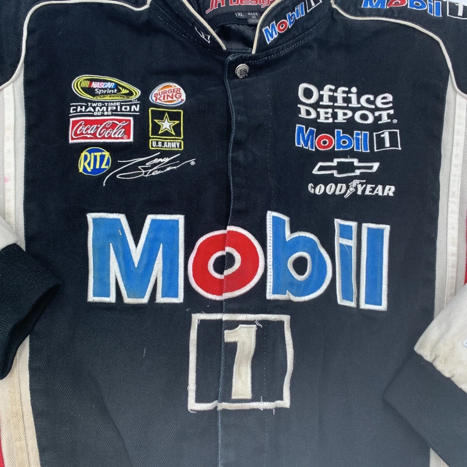 JH Design Sam Hornish Jr #77 Nascar Racing Jacket Mobil 1 Penske Jeff Hamilton - Image 4 of 4