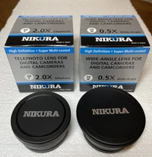 Nikura Lens 58 mm mount 0.5X Wide Angle + 2.0X Telephoto For Digital Camera