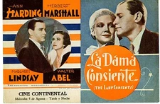 THE LADY CONSENTS, Ann Harding, Herbert Marshall, Herald