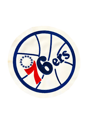PHILADELPHIA SIXERS 76ERS VINTAGE 1980'S NBA OVERSIZED PATCH