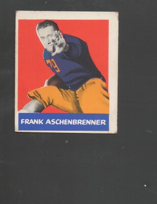 1948 Leaf Football Card #93 Frank Aschenbrenner-Northwestern Vg Ex Card