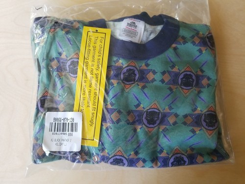 NWOT Hanna Andersson MARVEL BLACK PANTHER ORGANIC LONG JOHN PAJAMAS 130 8 - Picture 3 of 5
