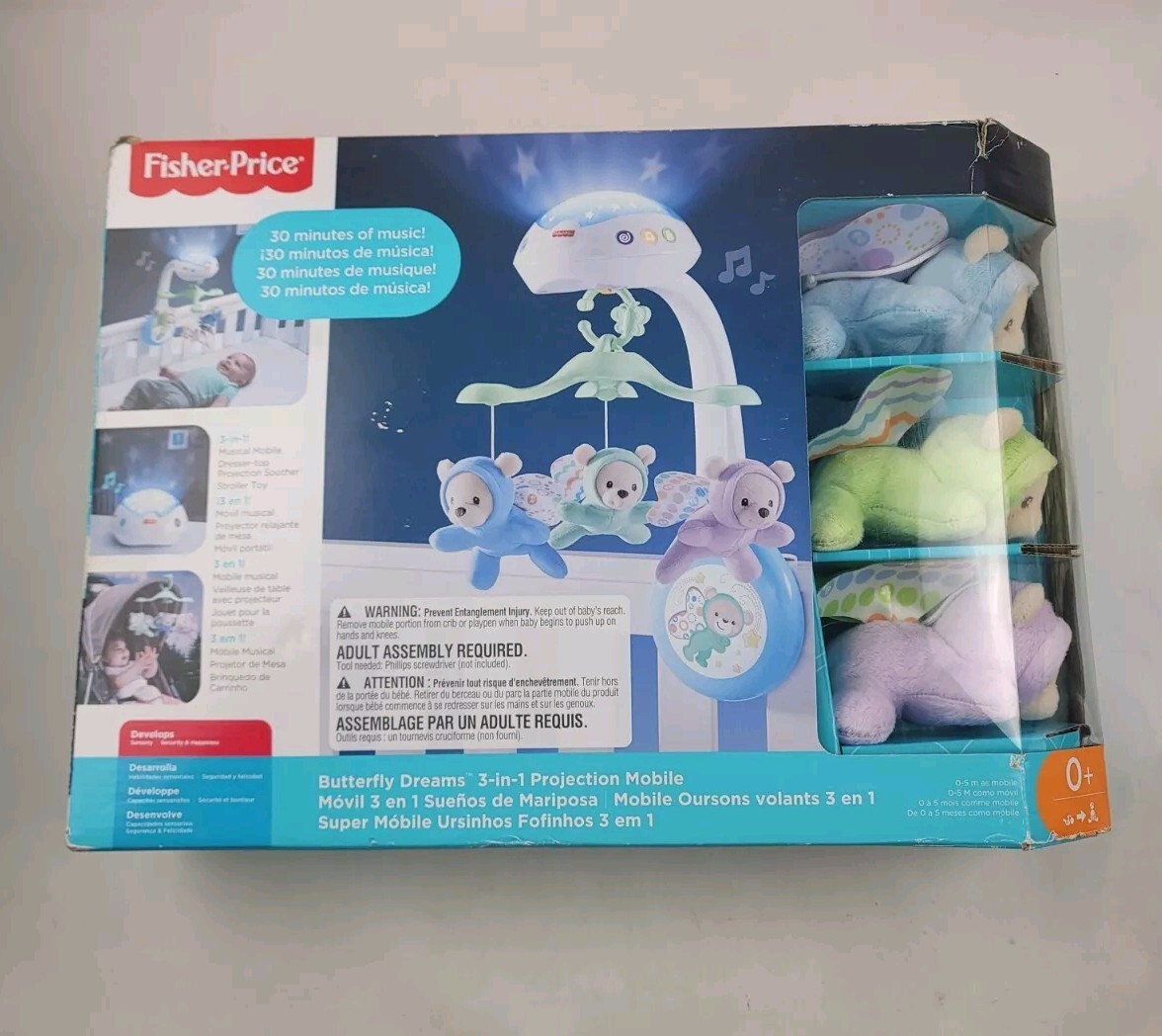 Fisher-Price Butterfly Dreams 3-in-1 Projection Mobile Crib Toy Read  Descripton